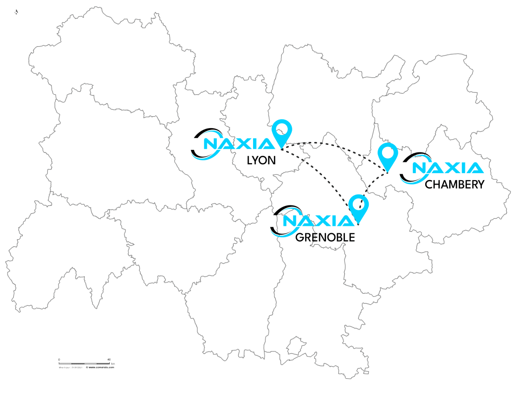 Implantation de NAXIA dans la région Auvergne Rhone Alpes