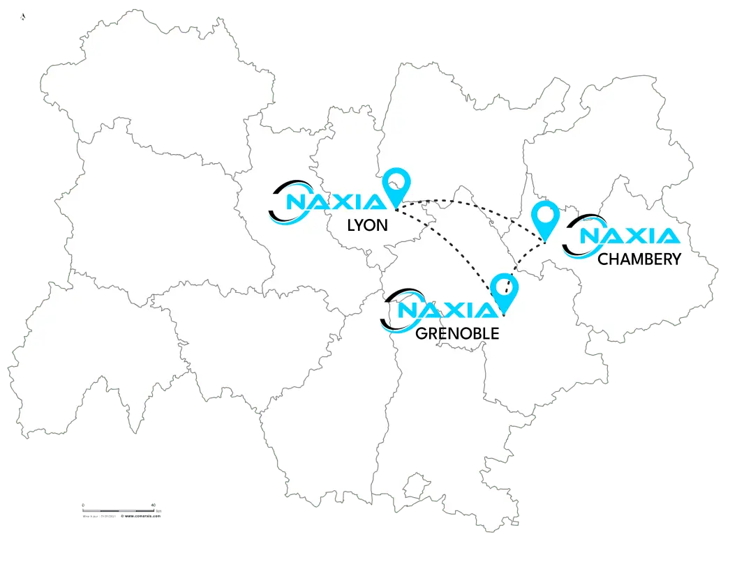 Implantation de NAXIA dans la région Auvergne Rhone Alpes